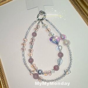 Rose Quartz Phone Charm